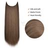 image:imageREECHO Invisible Wire Hair Extensions with Transparent Headband Adjustable Size Removable Secure Clips in Straight Secret Hairpiece for Women  Natural BlackGinger Brown