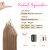 image:imageREECHO Invisible Wire Hair Extensions with Transparent Headband Adjustable Size Removable Secure Clips in Straight Secret Hairpiece for Women  Natural BlackDark Blonde