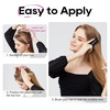 image:imageREECHO Invisible Wire Hair Extensions with Transparent Headband Adjustable Size Removable Secure Clips in Straight Secret Hairpiece for Women  Natural BlackLight Ash Brown with Highlights