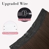 image:imageREECHO Invisible Wire Hair Extensions with Transparent Headband Adjustable Size Removable Secure Clips in Straight Secret Hairpiece for Women  Natural BlackLight Brown with Blonde Highlights