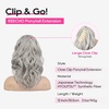 image:imageREECHO 24 Ponytail Extension Long Curly Claw Clip Ponytail Extension Jaw Clip in Pony Tails Natural Synthetic Hairpiece for Women Daily Medium Blonde with Blonde HighlightsSilver Grey