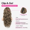 image:imageREECHO 24 Ponytail Extension Long Curly Claw Clip Ponytail Extension Jaw Clip in Pony Tails Natural Synthetic Hairpiece for Women Daily Medium Blonde with Blonde HighlightsAsh Brown