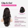 image:imageREECHO 24 Ponytail Extension Long Curly Claw Clip Ponytail Extension Jaw Clip in Pony Tails Natural Synthetic Hairpiece for Women Daily Medium Blonde with Blonde HighlightsDark Brown