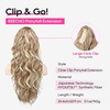 image:imageREECHO 24 Ponytail Extension Long Curly Claw Clip Ponytail Extension Jaw Clip in Pony Tails Natural Synthetic Hairpiece for Women Daily Medium Blonde with Blonde HighlightsHoney Blonde with Highlights