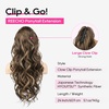 image:imageREECHO 24 Ponytail Extension Long Curly Claw Clip Ponytail Extension Jaw Clip in Pony Tails Natural Synthetic Hairpiece for Women Daily Medium Blonde with Blonde HighlightsChocolate Brown with Highlights