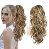 image:imageREECHO 24 Ponytail Extension Long Curly Claw Clip Ponytail Extension Jaw Clip in Pony Tails Natural Synthetic Hairpiece for Women Daily Medium Blonde with Blonde HighlightsMedium Blonde with Blonde Highlights