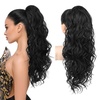 image:imageREECHO 24 Ponytail Extension Long Curly Claw Clip Ponytail Extension Jaw Clip in Pony Tails Natural Synthetic Hairpiece for Women Daily Medium Blonde with Blonde HighlightsNatural Black