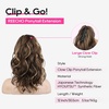 image:imageREECHO 24 Ponytail Extension Long Curly Claw Clip Ponytail Extension Jaw Clip in Pony Tails Natural Synthetic Hairpiece for Women Daily Medium Blonde with Blonde HighlightsChocolate Brown with Highlights