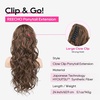 image:imageREECHO 24 Ponytail Extension Long Curly Claw Clip Ponytail Extension Jaw Clip in Pony Tails Natural Synthetic Hairpiece for Women Daily Medium Blonde with Blonde HighlightsMedium Chocolate Brown