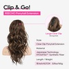 image:imageREECHO 24 Ponytail Extension Long Curly Claw Clip Ponytail Extension Jaw Clip in Pony Tails Natural Synthetic Hairpiece for Women Daily Medium Blonde with Blonde HighlightsChocolate Brown with Highlights