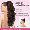 image:imageREECHO 24 Ponytail Extension Long Curly Claw Clip Ponytail Extension Jaw Clip in Pony Tails Natural Synthetic Hairpiece for Women Daily Medium Blonde with Blonde HighlightsDark Ash Blonde with Golden Ends