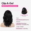image:imageREECHO 24 Ponytail Extension Long Curly Claw Clip Ponytail Extension Jaw Clip in Pony Tails Natural Synthetic Hairpiece for Women Daily Medium Blonde with Blonde HighlightsNatural Black