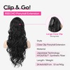 image:imageREECHO 24 Ponytail Extension Long Curly Claw Clip Ponytail Extension Jaw Clip in Pony Tails Natural Synthetic Hairpiece for Women Daily Medium Blonde with Blonde HighlightsNatural Black