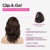 image:imageREECHO 24 Ponytail Extension Long Curly Claw Clip Ponytail Extension Jaw Clip in Pony Tails Natural Synthetic Hairpiece for Women Daily Medium Blonde with Blonde HighlightsDark Chocolate Brown