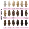 image:imageREECHO 24 Ponytail Extension Long Curly Claw Clip Ponytail Extension Jaw Clip in Pony Tails Natural Synthetic Hairpiece for Women Daily Medium Blonde with Blonde HighlightsMedium Chocolate Brown