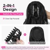image:imageREECHO 24 Ponytail Extension Long Curly Claw Clip Ponytail Extension Jaw Clip in Pony Tails Natural Synthetic Hairpiece for Women Daily Medium Blonde with Blonde HighlightsChocolate Brown with Highlights