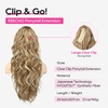 image:imageREECHO 24 Ponytail Extension Long Curly Claw Clip Ponytail Extension Jaw Clip in Pony Tails Natural Synthetic Hairpiece for Women Daily Medium Blonde with Blonde HighlightsMedium Blonde with Blonde Highlights