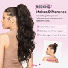 image:imageREECHO 24 Ponytail Extension Long Curly Claw Clip Ponytail Extension Jaw Clip in Pony Tails Natural Synthetic Hairpiece for Women Daily Medium Blonde with Blonde HighlightsMedium Blonde with Highlights