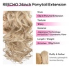 image:imageREECHO Ponytail Extension 24 Claw Clip in Long Curly Wavy Ponytail Hair Extension Jaw Clip on Pony Tails Hairpiece for Women  Medium Blonde with HighlightsMedium Blonde with Pale Highlights