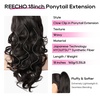 image:imageREECHO Ponytail Extension 24 Claw Clip in Long Curly Wavy Ponytail Hair Extension Jaw Clip on Pony Tails Hairpiece for Women  Medium Blonde with HighlightsBlack Brown