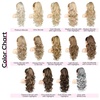 image:imageREECHO Ponytail Extension 24 Claw Clip in Long Curly Wavy Ponytail Hair Extension Jaw Clip on Pony Tails Hairpiece for Women  Medium Blonde with HighlightsDark Brown with Highlights