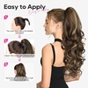 image:imageREECHO Ponytail Extension 24 Claw Clip in Long Curly Wavy Ponytail Hair Extension Jaw Clip on Pony Tails Hairpiece for Women  Medium Blonde with HighlightsMedium Blonde with Pale Highlights