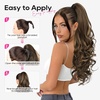image:imageREECHO Ponytail Extension 24 Claw Clip in Long Curly Wavy Ponytail Hair Extension Jaw Clip on Pony Tails Hairpiece for Women  Medium Blonde with HighlightsStrawberry Blonde
