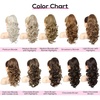 image:imageREECHO Ponytail Extension 24 Claw Clip in Long Curly Wavy Ponytail Hair Extension Jaw Clip on Pony Tails Hairpiece for Women  Medium Blonde with HighlightsMedium Blonde with Blonde Highlights