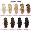 image:imageREECHO Ponytail Extension 24 Claw Clip in Long Curly Wavy Ponytail Hair Extension Jaw Clip on Pony Tails Hairpiece for Women  Medium Blonde with HighlightsChocolate Brown with Highlights