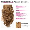 image:imageREECHO Ponytail Extension 24 Claw Clip in Long Curly Wavy Ponytail Hair Extension Jaw Clip on Pony Tails Hairpiece for Women  Medium Blonde with HighlightsStrawberry Blonde