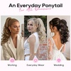 image:imageREECHO Ponytail Extension 24 Claw Clip in Long Curly Wavy Ponytail Hair Extension Jaw Clip on Pony Tails Hairpiece for Women  Medium Blonde with HighlightsLight Brown with Highlights
