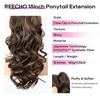image:imageREECHO Ponytail Extension 24 Claw Clip in Long Curly Wavy Ponytail Hair Extension Jaw Clip on Pony Tails Hairpiece for Women  Medium Blonde with HighlightsDark Brown with Highlights