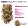 image:imageREECHO Ponytail Extension 24 Claw Clip in Long Curly Wavy Ponytail Hair Extension Jaw Clip on Pony Tails Hairpiece for Women  Medium Blonde with HighlightsMedium Blonde with Blonde Highlights