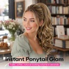 image:imageREECHO Ponytail Extension 24 Claw Clip in Long Curly Wavy Ponytail Hair Extension Jaw Clip on Pony Tails Hairpiece for Women  Medium Blonde with HighlightsBlack Brown