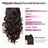 image:imageREECHO Ponytail Extension 24 Claw Clip in Long Curly Wavy Ponytail Hair Extension Jaw Clip on Pony Tails Hairpiece for Women  Medium Blonde with HighlightsDark Chocolate Brown