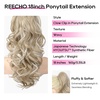 image:imageREECHO Ponytail Extension 24 Claw Clip in Long Curly Wavy Ponytail Hair Extension Jaw Clip on Pony Tails Hairpiece for Women  Medium Blonde with HighlightsAsh Blonde with Highlights