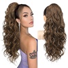 image:imageREECHO 24 Ponytail Extension Long Curly Claw Clip Ponytail Extension Jaw Clip in Pony Tails Natural Synthetic Hairpiece for Women Daily Medium Blonde with Blonde HighlightsGinger Brown
