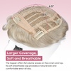 image:imageREECHO Hair Topper Short Wiglet Hair Topper for Women with Thinning Large Coverage Synthetic Top Crown Hairpiece for Women  Ash BlondeAsh Blonde