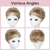 image:imageREECHO Hair Topper Short Wiglet Hair Topper for Women with Thinning Large Coverage Synthetic Top Crown Hairpiece for Women  Ash BlondeDark Blonde