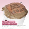 image:imageREECHO Hair Topper Short Wiglet Hair Topper for Women with Thinning Large Coverage Synthetic Top Crown Hairpiece for Women  Ash BlondeDark Blonde