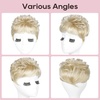image:imageREECHO Hair Topper Short Wiglet Hair Topper for Women with Thinning Large Coverage Synthetic Top Crown Hairpiece for Women  Ash BlondeGolden Blonde