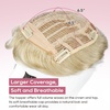 image:imageREECHO Hair Topper Short Wiglet Hair Topper for Women with Thinning Large Coverage Synthetic Top Crown Hairpiece for Women  Ash BlondeGolden Blonde