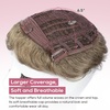 image:imageREECHO Hair Topper Short Wiglet Hair Topper for Women with Thinning Large Coverage Synthetic Top Crown Hairpiece for Women  Ash BlondeHoney Pecan