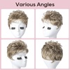 image:imageREECHO Hair Topper Short Wiglet Hair Topper for Women with Thinning Large Coverage Synthetic Top Crown Hairpiece for Women  Ash BlondeHoney Pecan