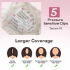 image:imageREECHO Hair Topper Short Wiglet Hair Topper for Women with Thinning Large Coverage Synthetic Top Crown Hairpiece for Women  Ash BlondeLight Ash Blonde