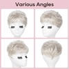 image:imageREECHO Hair Topper Short Wiglet Hair Topper for Women with Thinning Large Coverage Synthetic Top Crown Hairpiece for Women  Ash BlondeLight Ash Blonde