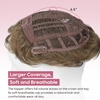 image:imageREECHO Hair Topper Short Wiglet Hair Topper for Women with Thinning Large Coverage Synthetic Top Crown Hairpiece for Women  Ash BlondeLight Ginger Brown