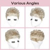 image:imageREECHO Hair Topper Short Wiglet Hair Topper for Women with Thinning Large Coverage Synthetic Top Crown Hairpiece for Women  Ash BlondeMedium Blonde