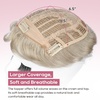 image:imageREECHO Hair Topper Short Wiglet Hair Topper for Women with Thinning Large Coverage Synthetic Top Crown Hairpiece for Women  Ash BlondeMedium Blonde