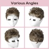 image:imageREECHO Hair Topper Short Wiglet Hair Topper for Women with Thinning Large Coverage Synthetic Top Crown Hairpiece for Women  Ash BlondeMedium Brown